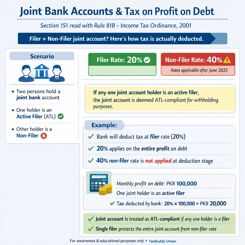 Joint Bank Account Profit on Debt Tax Pakistan – Pakistan tax guide